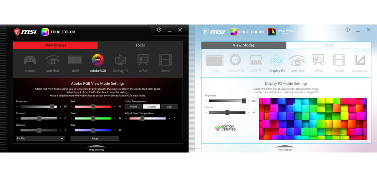 MSI True Color & True Pixel Technology